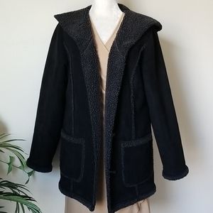 women's hooded toggle coat